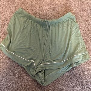 Aerie Green Women's Soft Pajama Shorts